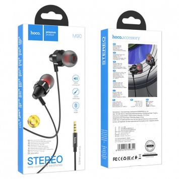 Стерео Навушники Hoco M90 3.5mm, Чорний - Провідні навушники - зображення 5 