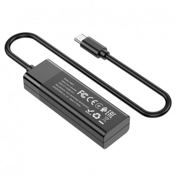 Перехідник Hoco HB25 Easy mix 4in1 (Type-C to USB3.0+USB2.0*3), Чорний - Кабелі / Перехідники - зображення 3 
