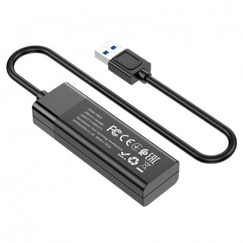 Переходник Hoco HB25 Easy mix 4in1 (USB to USB3.0+USB2.0*3), Черный - Кабели / Переходники - изображение 3