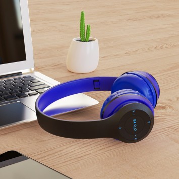 Bluetooth навушники BOROFONE BO4, Синій - Bluetooth наушники - зображення 2 