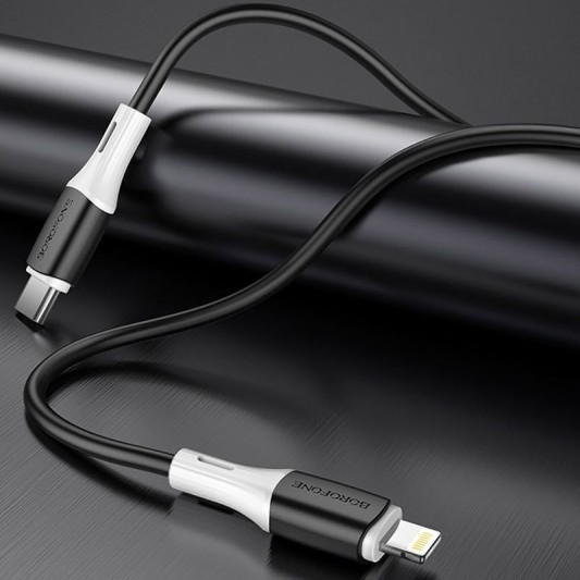 Кабель Айфона Borofone BX79 Type-C to Lightning (1m), Чорний - зображення 2 