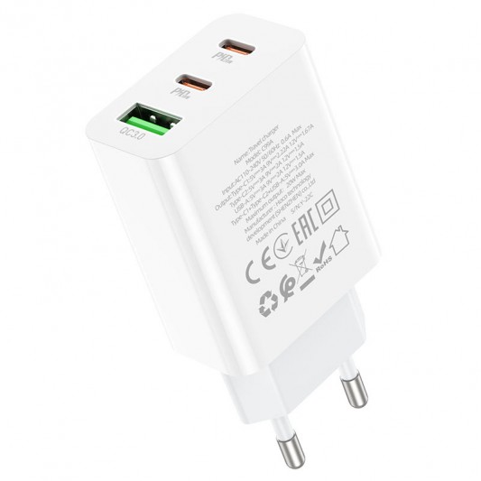 Зарядное устройство Hoco C99A dual port PD 20W+QC3.0, Белый - изображение 4