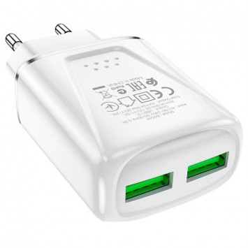 Зарядное устройство Borofone BA54A QC3.0 (2USB/3A/18W), Белый - Сетевые зарядные устройства (220 В) - изображение 1
