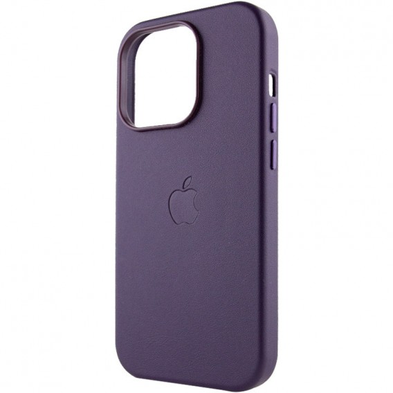 Шкіряний чохол Leather Case (AAA) with MagSafe для Apple iPhone 14 Pro (6.1"), Deep Violet