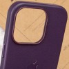 Шкіряний чохол Leather Case (AAA) with MagSafe для Apple iPhone 14 Pro (6.1"), Deep Violet