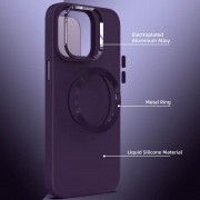 TPU чехол Bonbon Metal Style with MagSafe для Apple iPhone 11 (6.1"), Фиолетовый / Dark Purple
