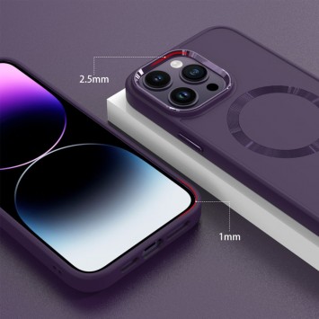 TPU чехол Bonbon Metal Style with MagSafe для Apple iPhone 12 Pro/12 (6.1"), Фиолетовый / Dark Purple - Чехлы для iPhone 12 Pro - изображение 5