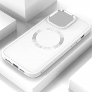 TPU чохол Bonbon Metal Style with MagSafe для Apple iPhone 13 (6.1"), Білий / White