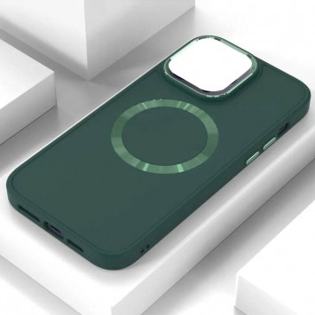 TPU чохол Bonbon Metal Style with MagSafe для Apple iPhone 14 (6.1"), Зелений / Army Green - Чохли для iPhone 14 - зображення 1 