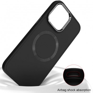 TPU чехол Bonbon Metal Style with MagSafe для Apple iPhone 14 (6.1"), Черный / Black - Чехлы для iPhone 14 - изображение 1