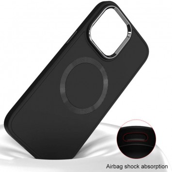 TPU чохол Bonbon Metal Style with MagSafe для Apple iPhone 14 Plus (6.7"), Чорний / Black - Чохли для iPhone 14 Plus - зображення 1 