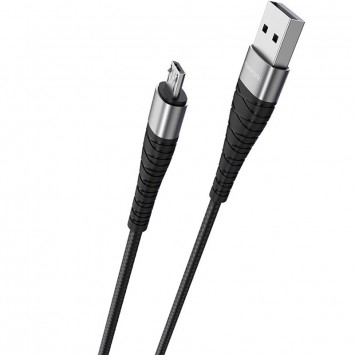Дата кабель Borofone BX32 Munificent USB to MicroUSB (1m), Чорний - MicroUSB кабелі - зображення 2 