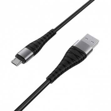 Дата кабель Borofone BX32 Munificent USB to MicroUSB (1m), Чорний - MicroUSB кабелі - зображення 4 