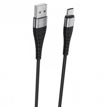 USB кабель Borofone BX32 Munificent USB to Type-C (1m), Чорний - Type-C кабелі - зображення 2 