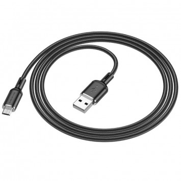 Кабель телефону Borofone BX90 Cyber USB to MicroUSB (1m), Black - MicroUSB кабелі - зображення 1 