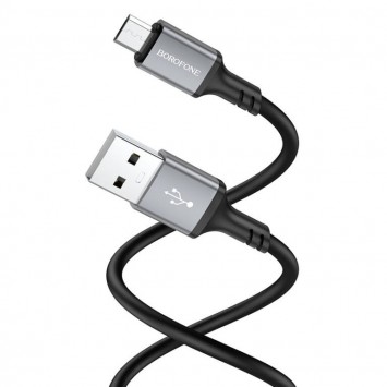 Кабель телефону Borofone BX83 Famous USB to Micro-USB, Black - MicroUSB кабелі - зображення 2 