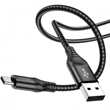 Кабель для телефону Borofone BX56 Світлий USB для Type-C (1m), Black - Type-C кабелі - зображення 1 