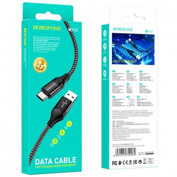 Кабель для телефона Borofone BX56 Светлый USB для Type-C (1m), Black - Type-C кабели - изображение 3