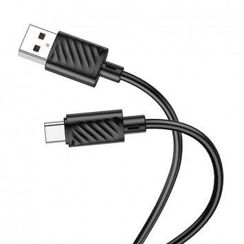 Дата кабель Hoco X88 Gratified USB to Type-C (1m), Чорний - Type-C кабелі - зображення 1 