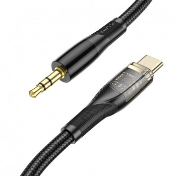 Аудио кабель Aux Hoco UPA25 (AUX 3.5 to Type-C) (1m), Black - Кабели / Переходники - изображение 2