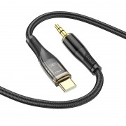 Аудіо кабель Aux Hoco UPA25 (AUX 3.5 to Type-C) (1m), Black