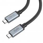 Кабель для телефона Hoco US06 Type-C to Type-C 100W USB3.2 20Gbps (1m), Black