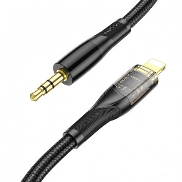 Аудіо кабель Aux Hoco UPA25 (AUX 3.5 to Lightning) (1m), Black - Кабелі / Перехідники - зображення 1 