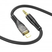 Аудіо кабель Aux Hoco UPA25 (AUX 3.5 to Lightning) (1m), Black