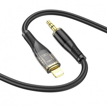 Аудіо кабель Aux Hoco UPA25 (AUX 3.5 to Lightning) (1m), Black - Кабелі / Перехідники - зображення 2 