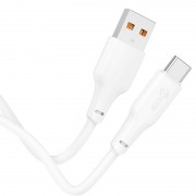 Кабель для телефона Hoco X93 Force USB to Type-C 100W (1m), White