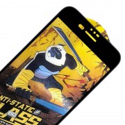 Захисне скло 5D Anti-static Panda (тех.пак) для iPhone SE 2 / 3 (2020 / 2022) / iPhone 8 / iPhone 7, Чорний