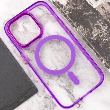 Чохол TPU Iris with MagSafe для Apple iPhone 14 Pro (6.1"), Фіолетовий - Чохли для iPhone 14 Pro - зображення 4 