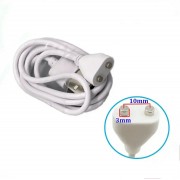 Зарядный кабель для женского вибратора на 2 контакта, 10 мм, 80 см