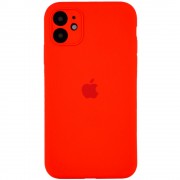 Чохол Silicone Case Full Camera Protective (AA) Для Apple iPhone 12 ( Червоний / Red)
