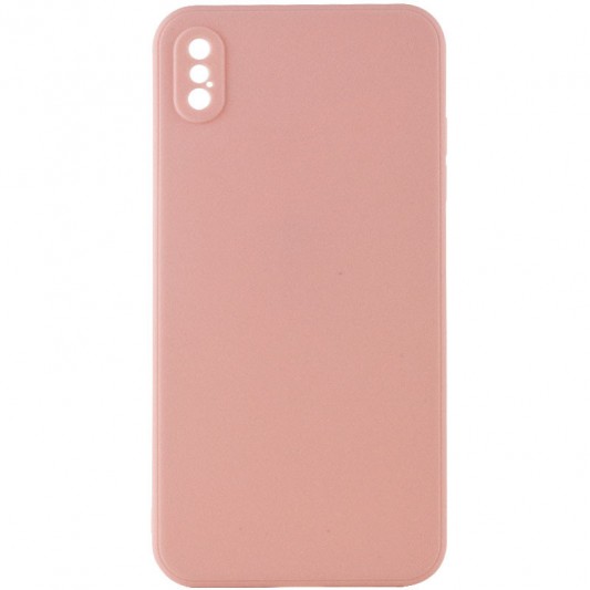 Силіконовий чохол Candy Full Camera Для Apple iPhone X / XS (Рожевий / Pink Sand)