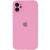 Чохол для Apple iPhone 12 - Silicone Case Full Camera Protective (AA) (Рожевий / Light pink)