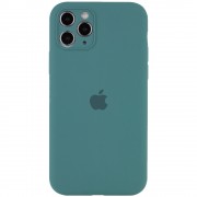 Чохол Silicone Case Full Camera Protective (AA) для Apple iPhone 12 Pro (Зелений / Pine green)