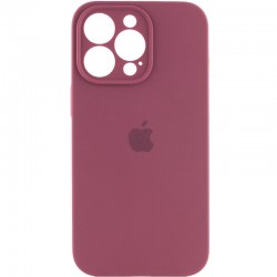 Чехол Silicone Case Full Camera Protective (AA) для Apple iPhone 13 Pro (6.1"") Бордовый / Plum