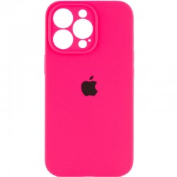 Чехол Silicone Case Full Camera Protective (AA) для Apple iPhone 13 Pro (6.1"") Розовый / Barbie pink