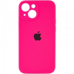 Чехол Silicone Case Full Camera Protective (AA) для Apple iPhone 13 (6.1"") Розовый / Barbie pink
