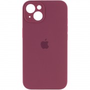 Чехол для Apple iPhone 14 (6.1"") - Silicone Case Full Camera Protective (AA) Бордовый / Plum
