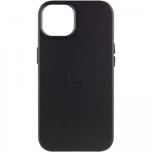 Шкіряний чохол для iPhone 14 (6.1"") - Leather Case (AA Plus) with MagSafe Black