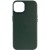 Шкіряний чохол для iPhone 14 Plus (6.7"") - Leather Case (AA Plus) with MagSafe Shirt Green