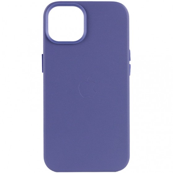 Шкіряний чохол для Apple iPhone 14 Plus (6.7"") - Leather Case (AA Plus) with MagSafe Violet