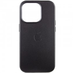 Кожаный чехол для Apple iPhone 14 Pro (6.1"") - Leather Case (AA Plus) with MagSafe Black