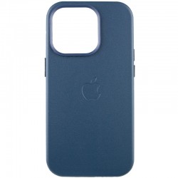 Кожаный чехол для Apple iPhone 14 Pro (6.1"") - Leather Case (AA Plus) with MagSafe Indigo Blue
