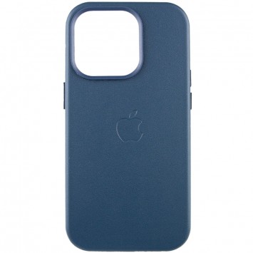 Кожаный чехол для Apple iPhone 14 Pro (6.1"") - Leather Case (AA Plus) with MagSafe Indigo Blue