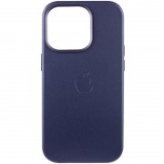 Шкіряний чохол для Apple iPhone 14 Pro (6.1"") - Leather Case (AA Plus) with MagSafe Violet