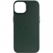 Шкіряний чохол Leather Case (AA Plus) with MagSafe для Apple iPhone 12 Pro / 12 (6.1"") Shirt Green