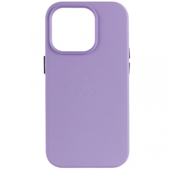 Шкіряний чохол Leather Case (AA Plus) та MagSafe для Apple iPhone 13 Pro Max (6.7"") Elegant purple